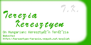 terezia keresztyen business card